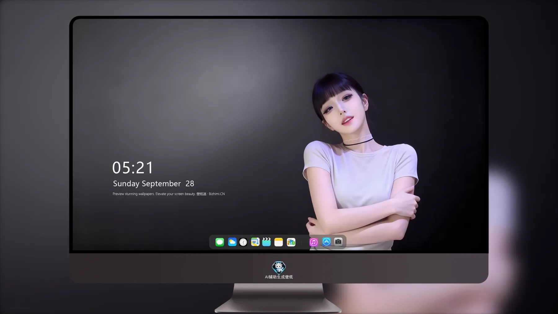 4K超清气质一流的黑色系美女人像壁纸