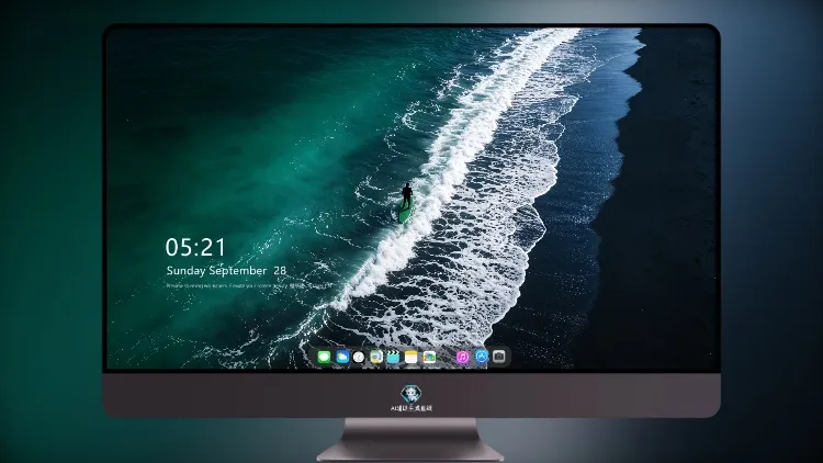 蔚蓝海面清爽浪花 4K 超清电脑锁屏壁纸
