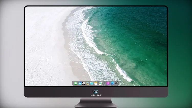 海边风光 4K 锁屏 深绿海水白色沙滩浪花3张