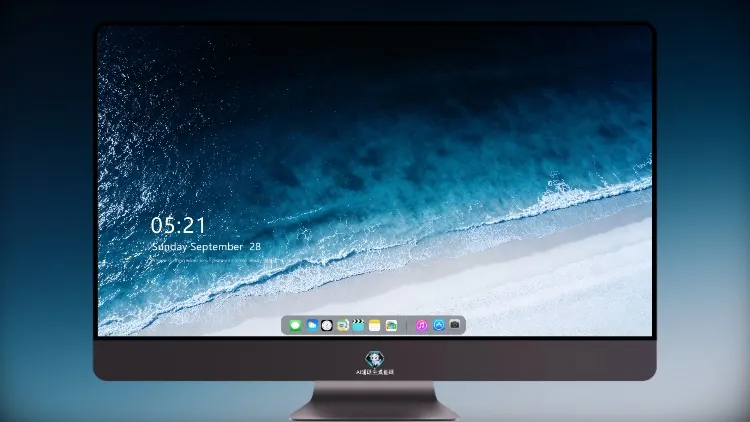 4K 超清蓝色极简海洋电脑锁屏壁纸 清爽桌面素材
