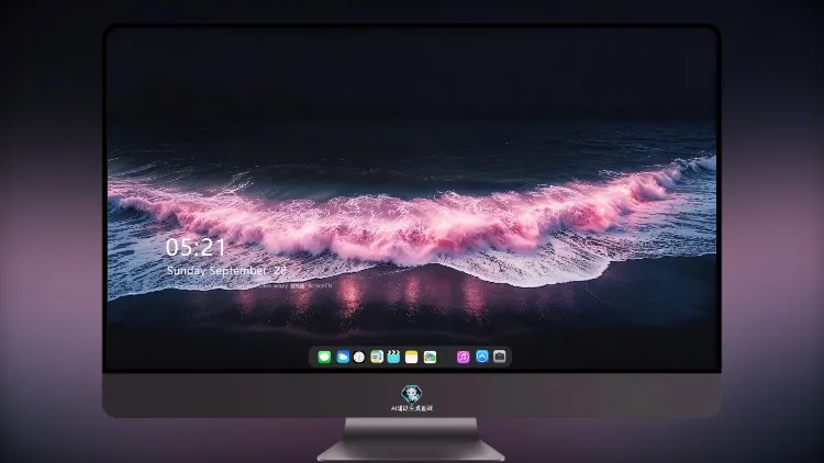 4K 超清黑色沙滩粉色海浪夜景电脑锁屏壁纸6张