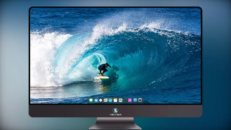 大浪席卷冲浪海面 4K 锁屏壁纸