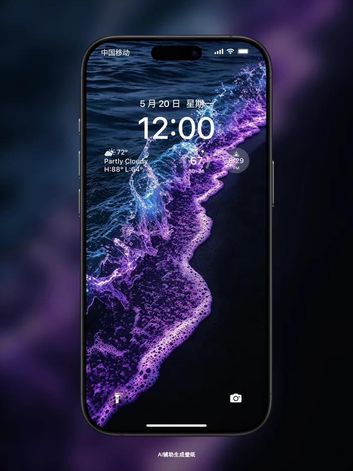 唯美自然海景画面，4K画质清晰，手机壁纸素材